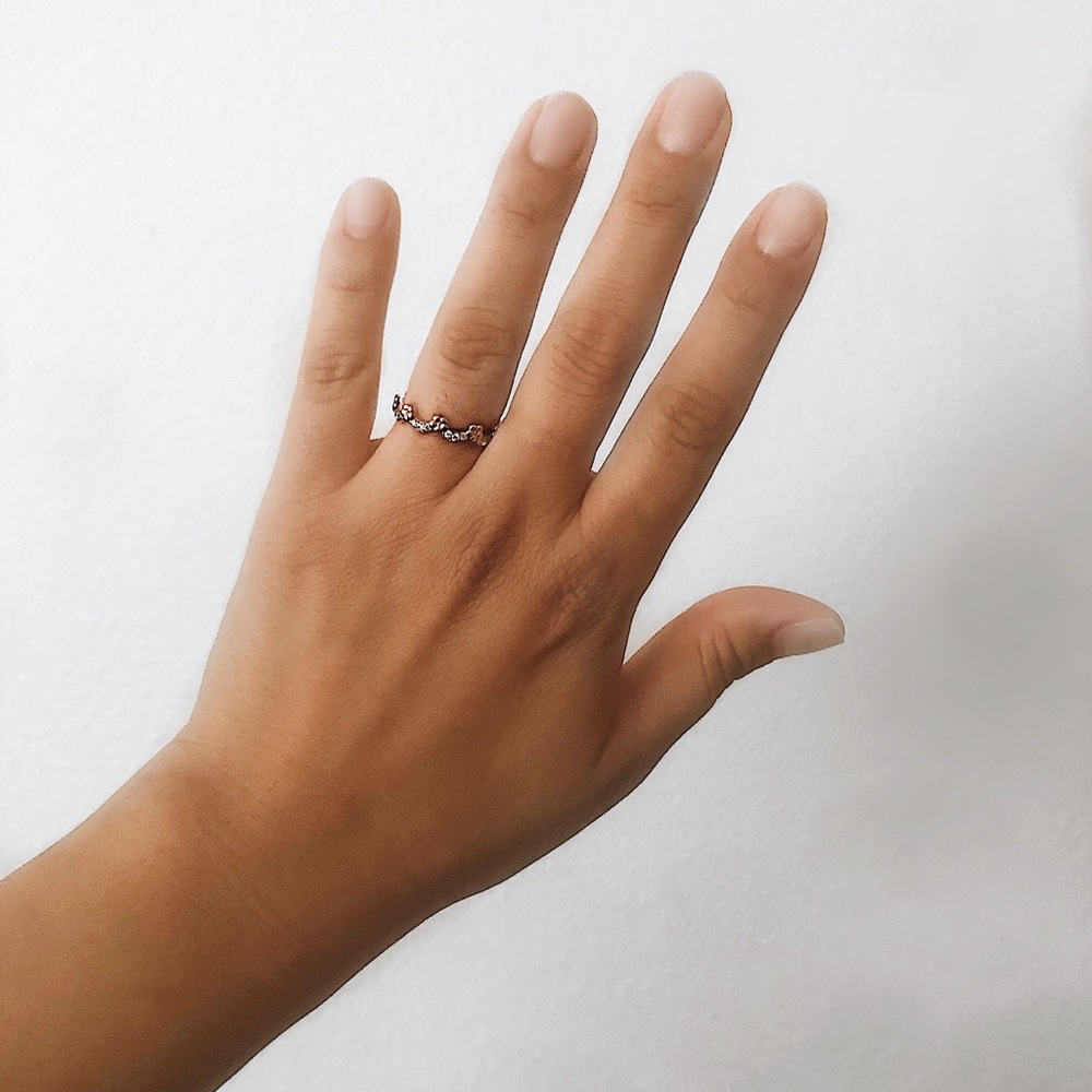 Pandora Flower Crown Ring Rose Gold